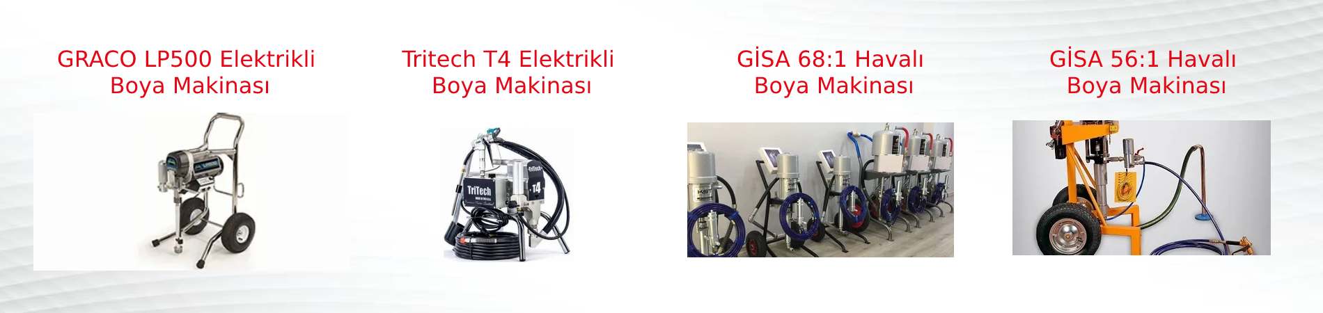 gisa makina boya ekipmanları